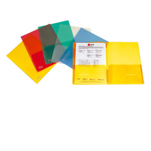 CARTELLINA CON TASCHE FULL TRASPARENTE 21X29.7CM COD. 00111418 CONFEZIONE DA 5