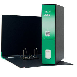 REGISTRATORE DOX 2 VERDE DORSO 8CM F.TO PROTOCOLLO ESSELTE COD. D26214