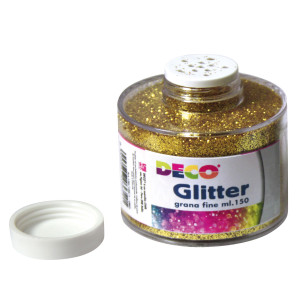 BARATTOLO GLITTER GRANA FINE ML150 ORO ART 130/100 DECO COD. 130/100/1