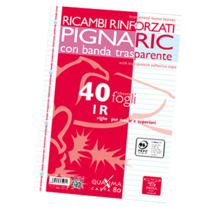 RICAMBIO FORATI RINFORZATI A4 1RIGO 40FG 80GR PIGNARIC COD. 02194591R