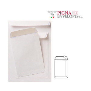 100 BUSTE SACCO COMPETITOR FSCÂ® BIANCA STRIP ADESIVO 190X260MM 80GR PIGNA ENVELO COD. 065452826