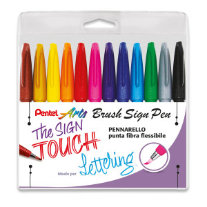 PENNARELLI PENTEL BRUSH 12 COL. ASS COD. 0022187
