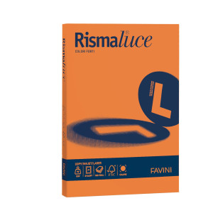 CARTA RISMALUCE 140GR A4 200FG ARANCIO 56 FAVINI COD. A65E204