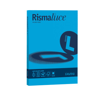 CARTA RISMALUCE 140GR A4 200FG AZZURRO 55 FAVINI COD. A65G204