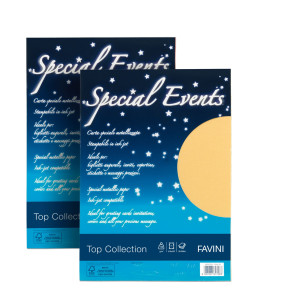 CARTA METALLIZZATA SPECIAL EVENTS A4 10FG 250GR BIANCO FAVINI COD. A690174