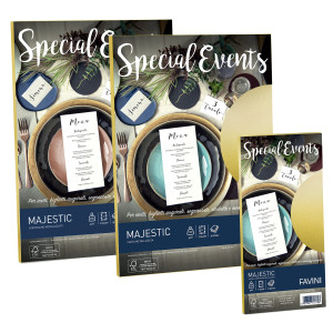 CARTA METALLIZZATA SPECIAL EVENTS A4 10FG 250GR BIANCO FAVINI COD. A690174