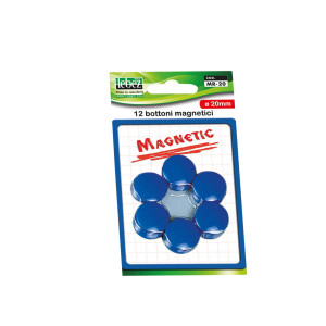 BLISTER 12 MAGNETI MR-20 ROSSO DIAM.20MM COD. MR-20-R