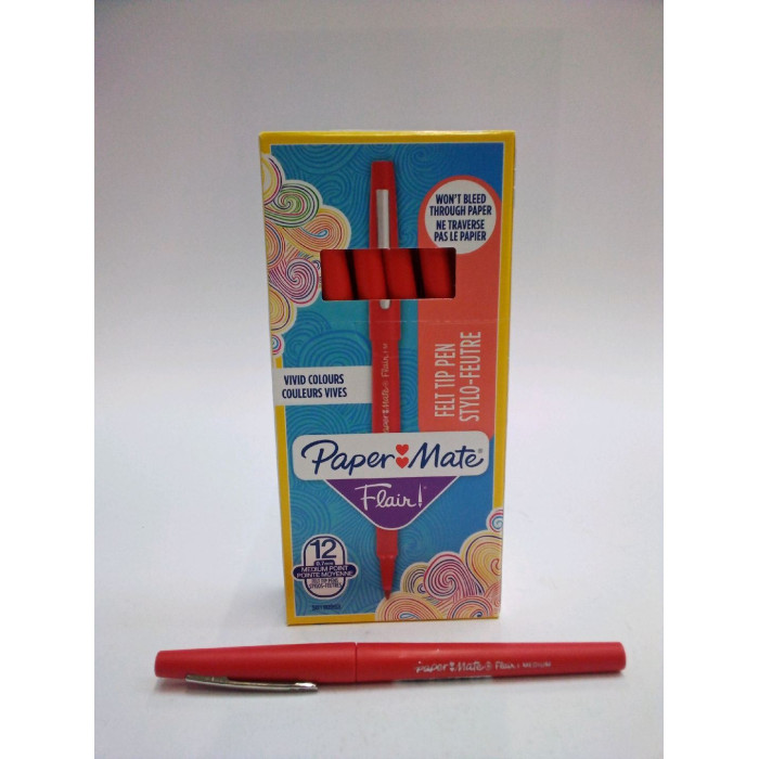 PENNARELLO FLAIR NYLON ROSSO PUNTA 1.1MM. PAPERMATE COD. S01910