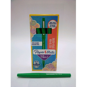 PENNARELLO FLAIR NYLON VERDE PUNTA 1.1MM PAPERMATE COD. S0191033 CONFEZIONE DA 12