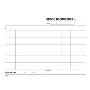 BLOCCO BUONI DI CONSEGNA 50/50COPIE AUTOR. 11,5X16,5CM DU161570000 COD. DU161570000