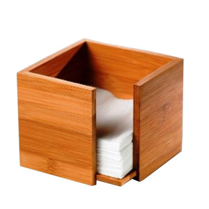 PORTATOVAGLIOLI IN BAMBOO 19X19X10CM NATURALE LEONE COD. S0086