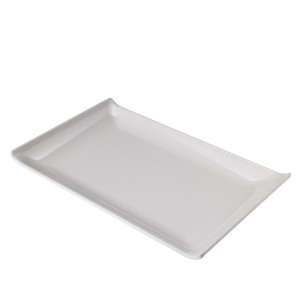 PIATTO MELAMINA BIANCO RETT. 23X14 COD. T8157