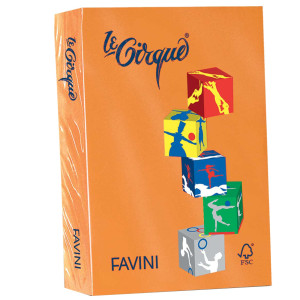 CARTA LECIRQUE A4 80GR 500FG ARANCIO 205 FAVINI COD. A71E504