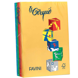 CARTA LECIRQUE A4 80GR 500FG MIX 5 COLORI INTENSI FAVINI COD. A71X514