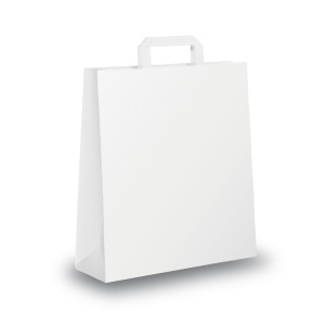 SHOPPER BIANCO PIATTINA 26+11X34.5 CF DA 300