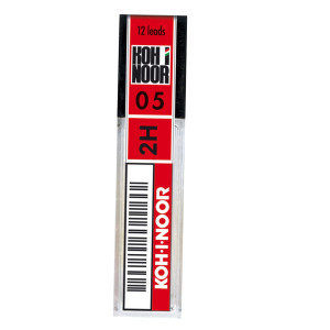 ASTUCCIO 12 MICROMINE 0,5MM 2H E205 KOHINOOR COD. E205-2H CONFEZIONE DA 12