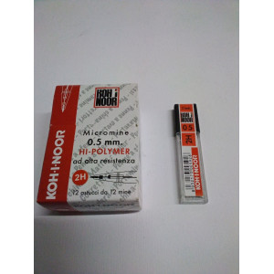 ASTUCCIO 12 MICROMINE 0,5MM 2H E205 KOHINOOR COD. E205-2H CONFEZIONE DA 12