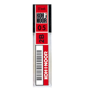 ASTUCCIO 12 MICROMINE 0,5MM 2B E205 KOHINOOR COD. E205-2B CONFEZIONE DA 12