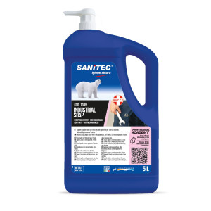 SAPONE LAVAMANI INDUSTRIA GEL 4,7KG IN TANICA DISPENSER SANITEC COD. 1045