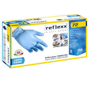 GUANTI MONOUSOIN NITRILE AZZURRI XL COD.R72 CF 100
