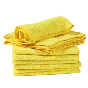 PACK 10 PANNI MICROFIBRA 40X40CM GIALLO ULTREGA PERFETTOFACTORY COD. 26600