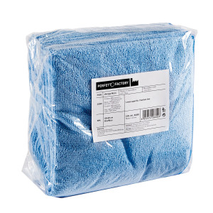PACK 10 PANNI MICROFIBRA 40X40CM AZZURRO ULTREGA PERFETTOFACTORY COD. 26602