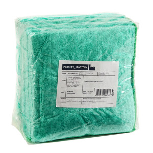 PACK 10 PANNI MICROFIBRA 40X40CM VERDE ULTREGA PERFETTOFACTORY COD. 26603