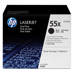 SCATOLA 2 TONER NERO HP LASERJET CE255X LASERJET P-3015DN 12.500PG COD. CE255XD