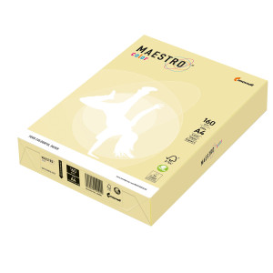 CARTA MAESTRO COLOR A4 210X297MM 160GR 250FG GIALLO TENUE YE23 MONDI COD. 7216