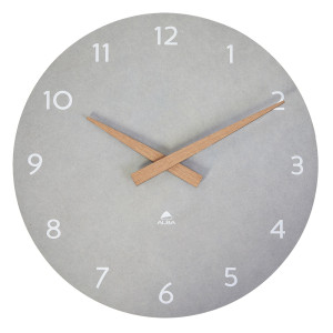 OROLOGIO DA PARETE D30CM GRIGIO CHIARO/LEGNO HORMILENA ALBA COD. HORMILENA G