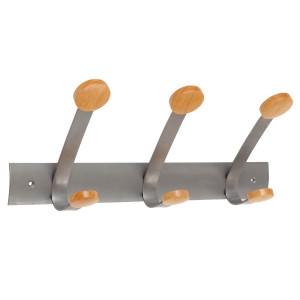 APPENDIABITI DA MURO 3POSTI 45CM METALLO/LEGNO ALBA COD. PMV3