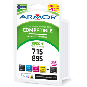 ARMOR CONF. MULTIPLA 5 CARTUCCE T0711 PER C/EPSON STYLUS D78 D92 (2BK 2C/M/Y) COD. K10331OW