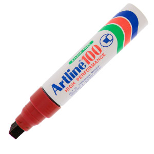 MARCATORE ARTLINE A 100 PERMANENTE PUNTA SCALPELLO JUMBO ROSSO COD. A100R