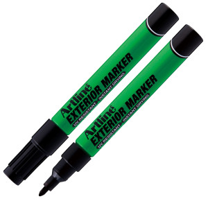 MARCATORE PERMANENTE SPECIALE PER ESTERNI ARTLINE PUNTA 1,5MM TONDA NERO COD. AEXM/N