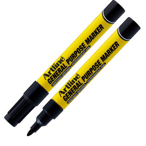 MARCATORE PERMANENTE SPECIALE MULTIUSO P. TONDA 1,5MM NERO ARTLINE COD. AGPM/N