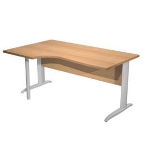 SCRIVANIA COMPACT SINISTRO 160X60/80/100CM PIANO FAGGIO FIANCHI VERN. CROM.EASY COD. 009K211-AR-6