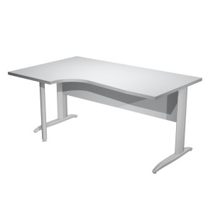 SCRIVANIA COMPACT SX 160X60/80/100CM GRIGIO F. VERN. EFF. CROMO EASY COD. 009K211-AR-9