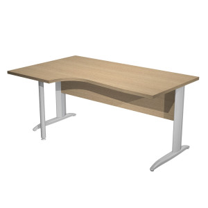 SCRIVANIA COMPACT SX 160X60/80/100CM ROVERE FIANCHI VERN. EFFETTO CROMATO EASY COD. 009K211-AR-C