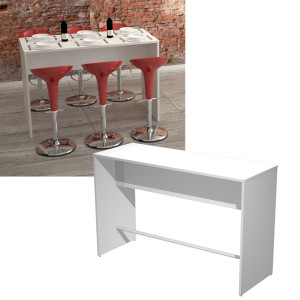 TAVOLO ALTO 160X70XH105CM BIANCO RISTORO