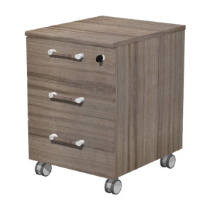 CASSETTIERA 3 CASSETTI SU RUOTE ELEGANCE 41,8X52X61,5HCM NOCE TOSCANO COD. 35019/N