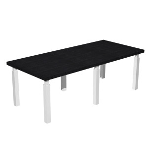 TAVOLO RIUNIONE 220X100CM PRESTIGE QUADRO NERO VENATO/BIANCO COD. 905/G/8/AM