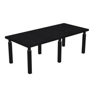 TAVOLO RIUNIONE 220X100CM PRESTIGE QUADRO NERO VENATO/NERO COD. 905/G/8/AQ