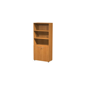 ARMADIO MODULARE A 2 ANTE BASSE 90X45,8CM - H200CM NOCE CHIARO
