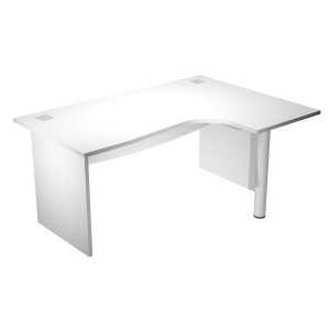 SCRIVANIA COMPACT DX FIANCO MELAM. + SUPP.MET. L180CM BIANCO - AGORA' DIRECTION COD. JPB/CP18DX/3