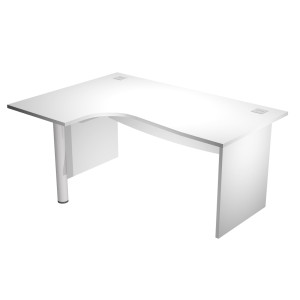 SCRIVANIA COMPACT SX FIANCO MELAM. + SUPP.MET. L180CM BIANCO - AGORA' DIRECTION COD. JPB/CP18SX/3