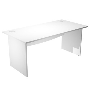 SCRIVANIA OPERATIVA FIANCHI MELAMINICO 160X80CM LARGH.73CM BIANCO AGORA' BASIC COD. JPB160/3