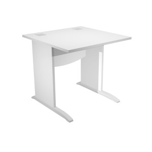 SCRIVANIA OPERATIVA FIANCHI A L MELAMINICO 80X80CM H73CM BIANCO AGORA' BASIC COD. JPL80/3