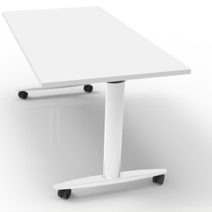 TAVOLO MULTIFUNZIONE C/RUOTE 120X80XH73,7CM BIANCO - TAXI COD. TAXI-120/3