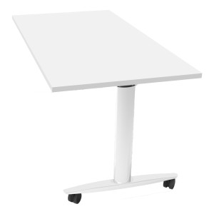 TAVOLO MULTIFUNZIONE C/RUOTE 120X80XH73,7CM BIANCO - TAXI COD. TAXI-120/3