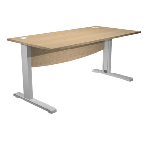 SCRIVANIA OPERATIVA FIANCHI A L METALLO 140X80CM L73CM ROVERE AGORA' BASIC COD. URB/V-140+MOD/C